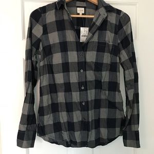 JCrew Blue Plaid Button Down Shirt -New With Tags!